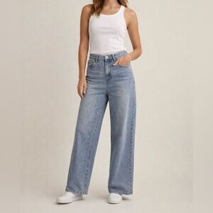 Missguided High Rise Wide Leg Straight Jeans | 90s Minimal Denim | Size 8